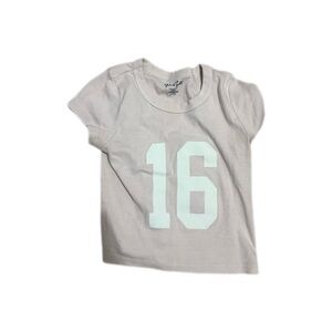 Brandy Melville Baby Pink and White Crop Top Short Sleeves